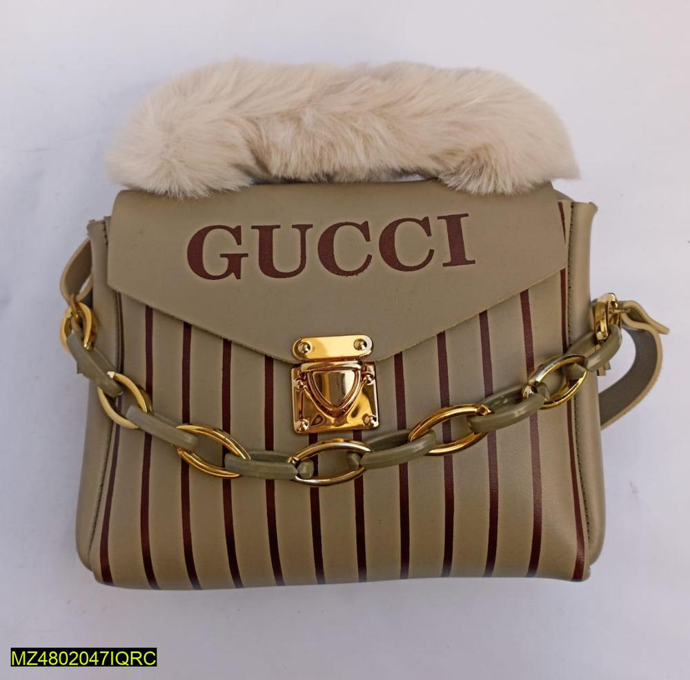 Woman Rexine printed top handle shoulder bag